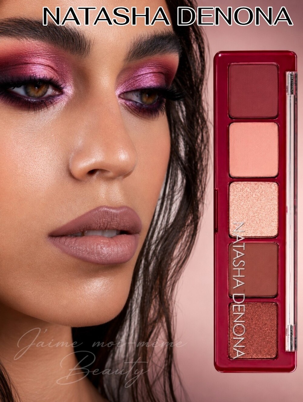 Natasha Denona Cupid Eyeshadow Palette — Rose, Mauve & Pink Metallic Shimmer
